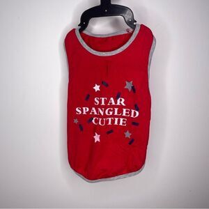 Dog Clothing Shirts Bailey &‎ Bella Star Spangled Cutie M Leash Buttonhole Xs